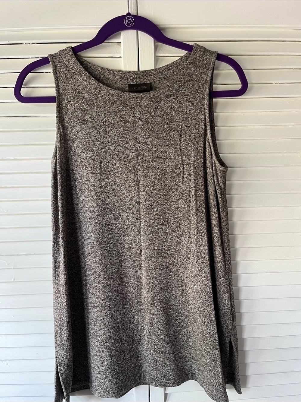 J. Jill Heathered Gray Sleeveless Tunic Tank